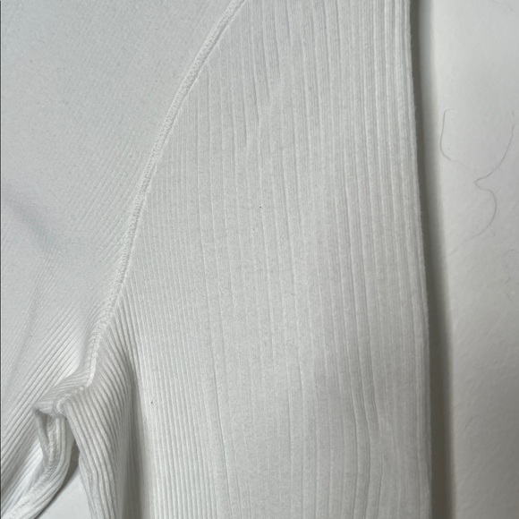 Intimately Free People Ribbed Mock Neck Long Sleeve Top White Size Large - Picture 4 of 5
